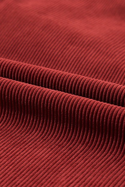 Threaded Pear Araceli Ribbed Corduroy Oversized Sweatshirt