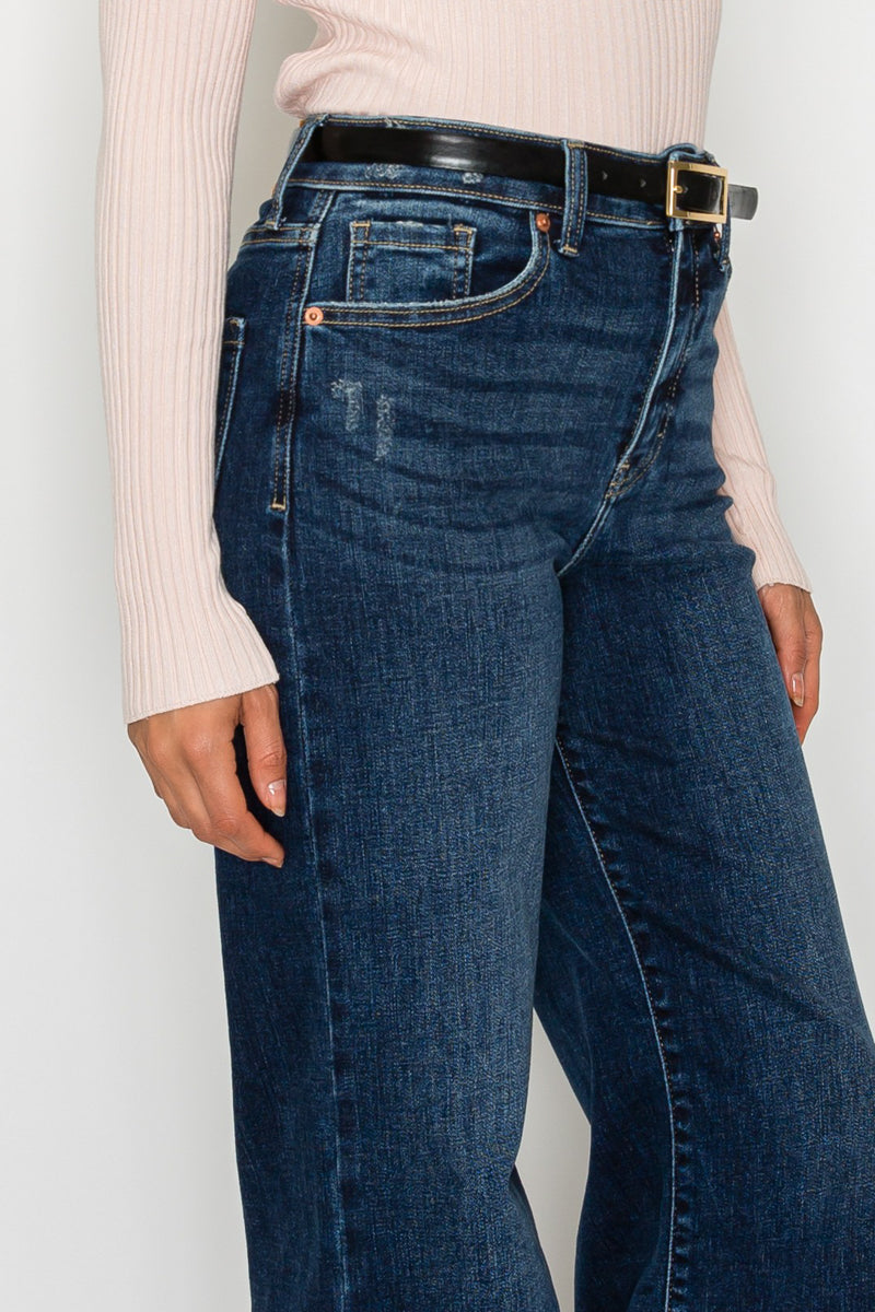 Camille High Rise Cropped Palazzo Jeans
