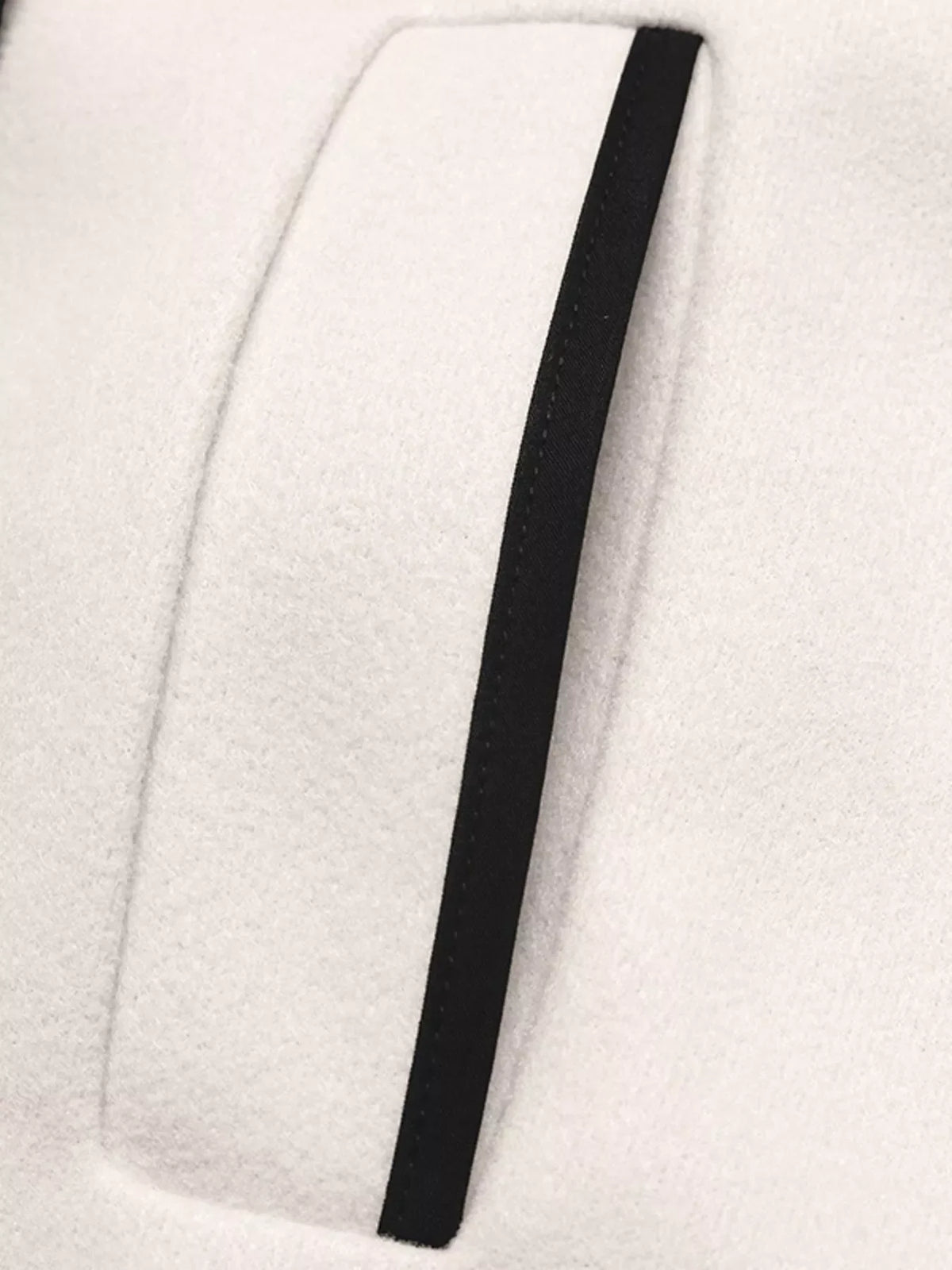 Contrast Trim Double-Breasted Jacket