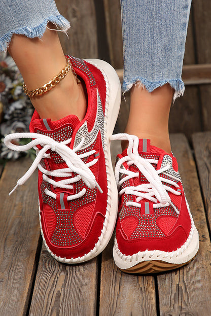 Threaded Pear Abigail Lace Up Breathable Sneakers