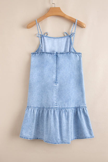 Threaded Pear Rosalie Ruffle Hem Short Dress