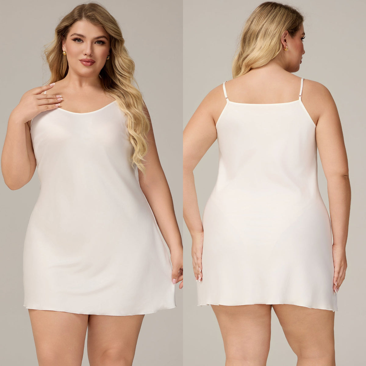 Elegant Satin Chiffon Sleepwear for Women, Summer Strap Sexy Nightdress, Simple Home Wear