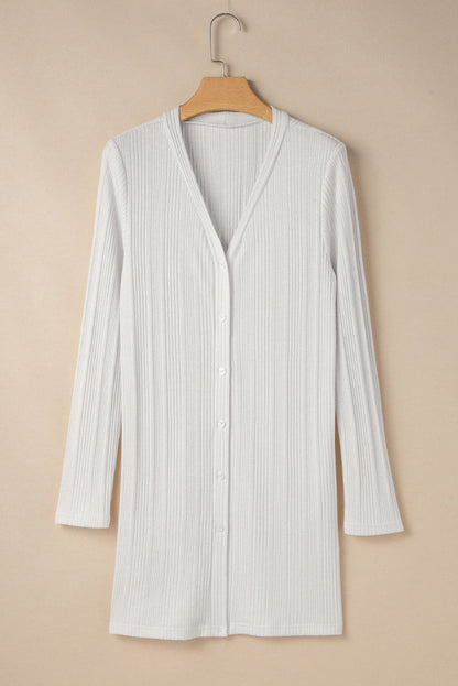 Threaded Pear Gianna Ribbed Up Tunic Cardigan