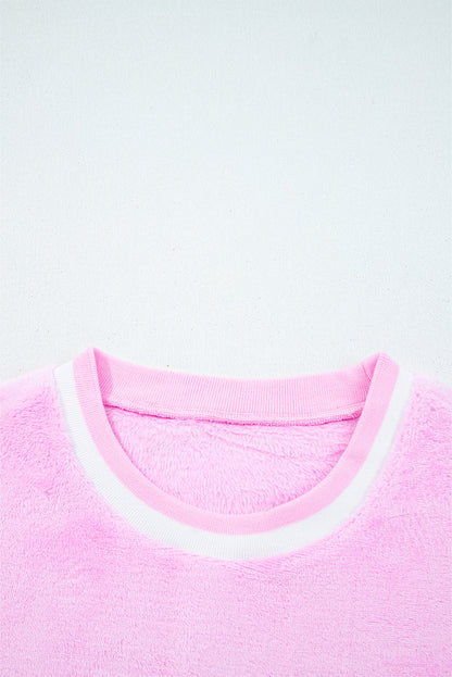 Threaded Pear Naya Merry Graphic Plush Pullover