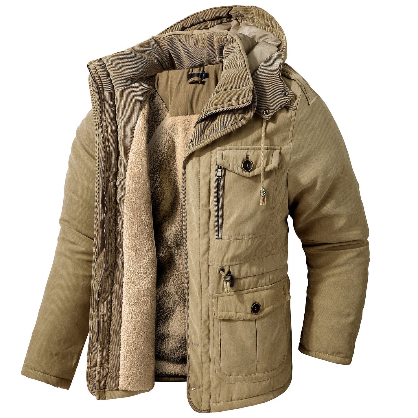 Men's Lambswool Hooded Jacket