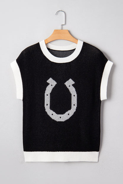 Threaded Pear Evelynn Trim Short Sleeve Sweater