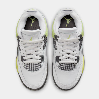 Air Jordan Preschool Retro 4 'Light Lemon Twist' Ps Sneakers