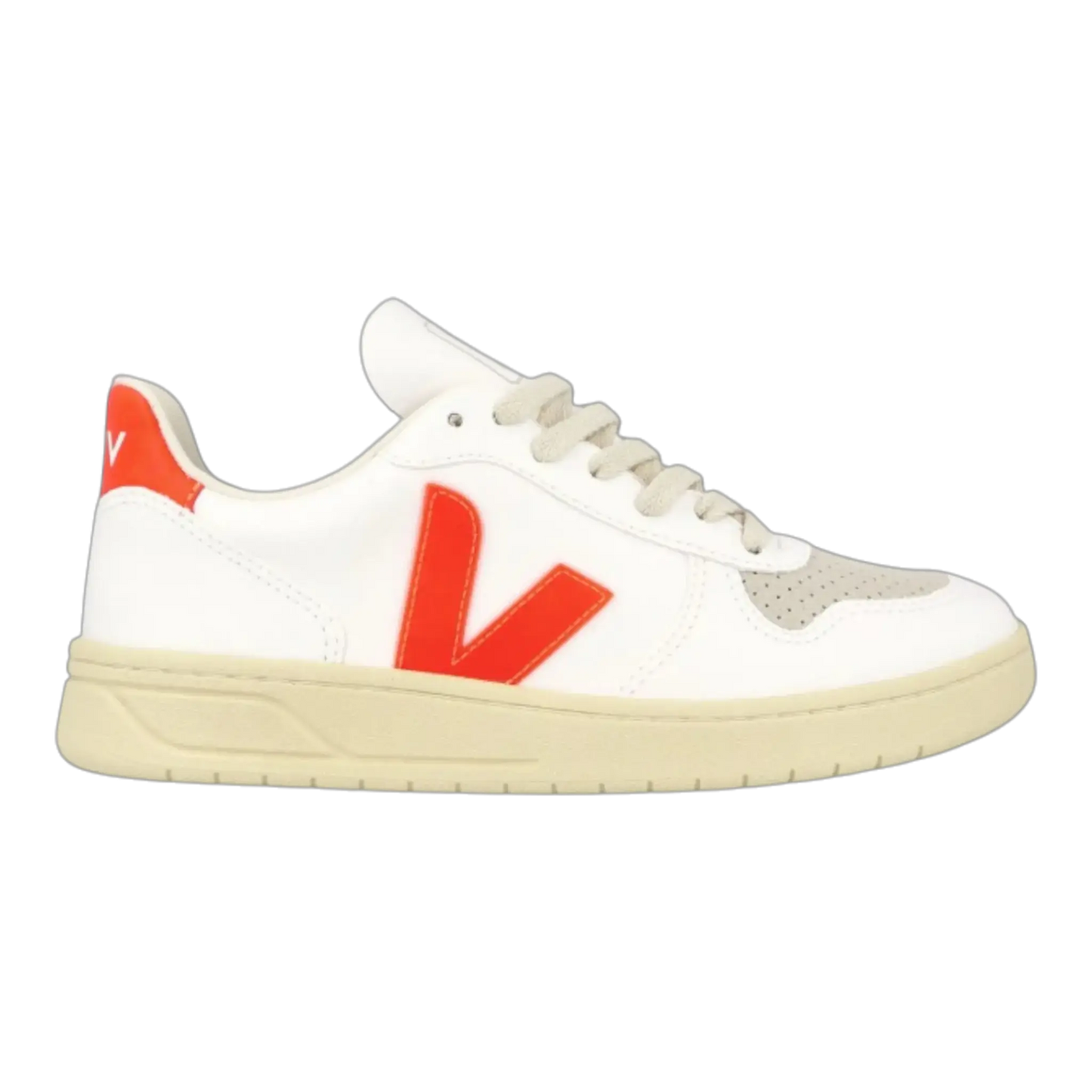 Veja V-10 Women Sneakers White/Orange Fluo