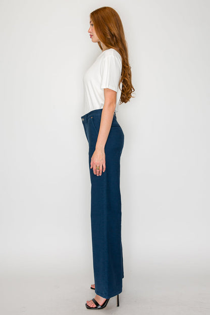 Anastasia Tummy Control High Rise Wide Flare Jeans