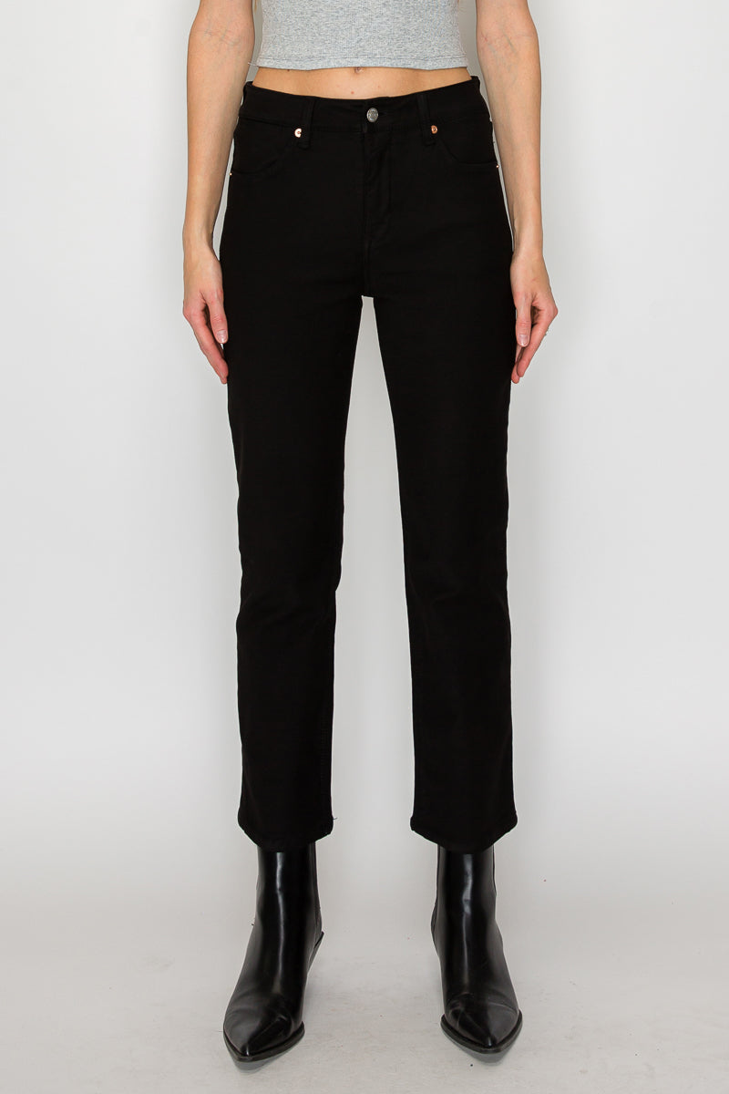 Alessandra Tummy Control High Rise Ankle Slim Straight Jeans