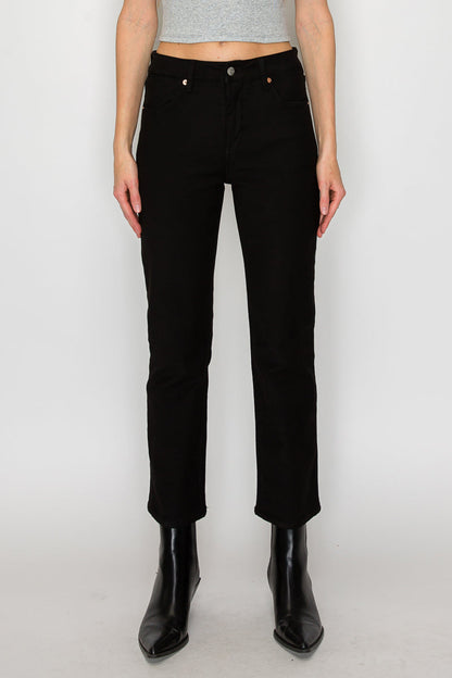 Alessandra Tummy Control High Rise Ankle Slim Straight Jeans