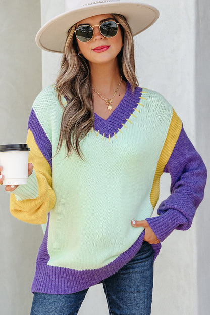 Threaded Pear Colette Knitted Drop Shoulder Sweater