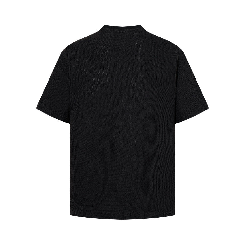 Abstract pattern printed short sleeved t-shirt