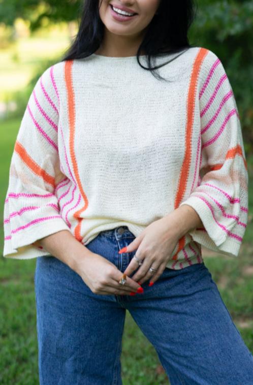 Threaded Pear Hayley Wide Sleeve Sweater