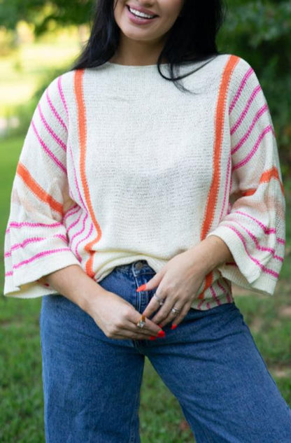 Threaded Pear Hayley Wide Sleeve Sweater
