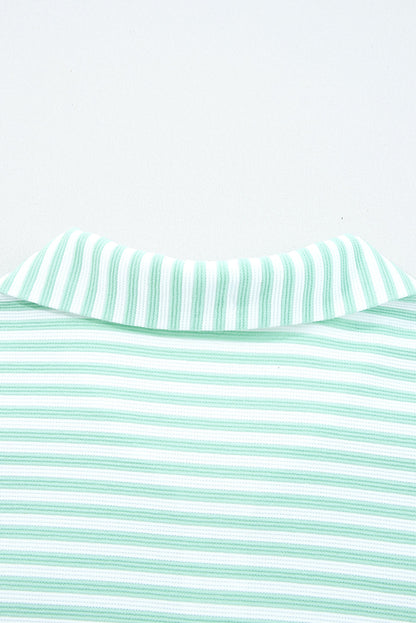 Threaded Pear Reign Zip Collar Pullover Long Sleeve Top