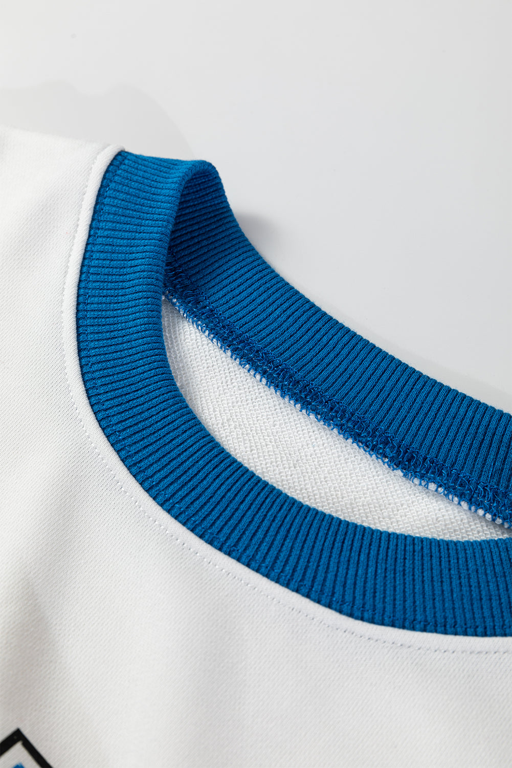 Threaded Pear Heaven Striped Detail Baggy Sweatshirt
