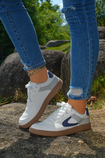 Threaded Pear Elizabeth Leather Lace Up Sneakers