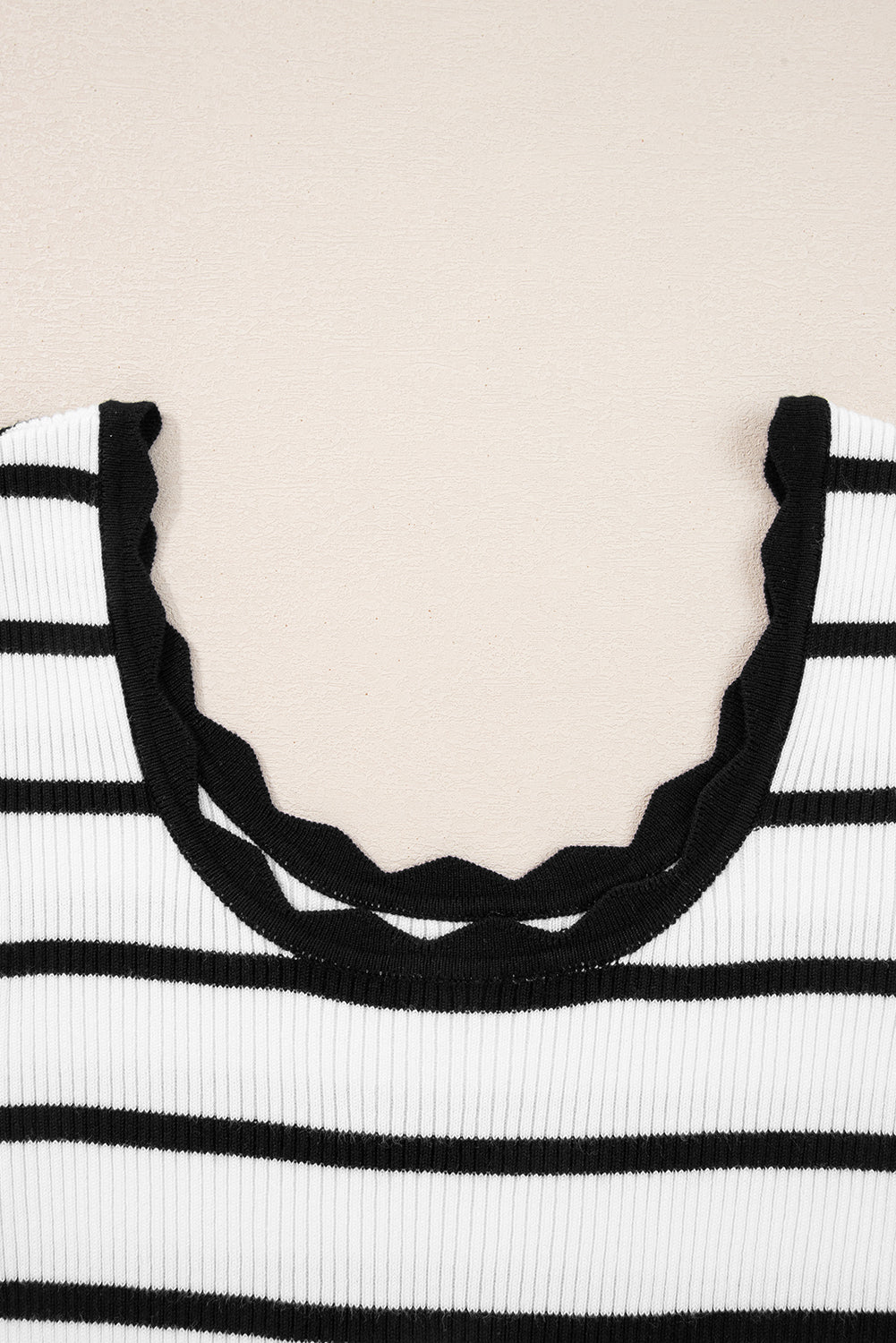 Threaded Pear Sutton Striped Ribbed Slim Sweater