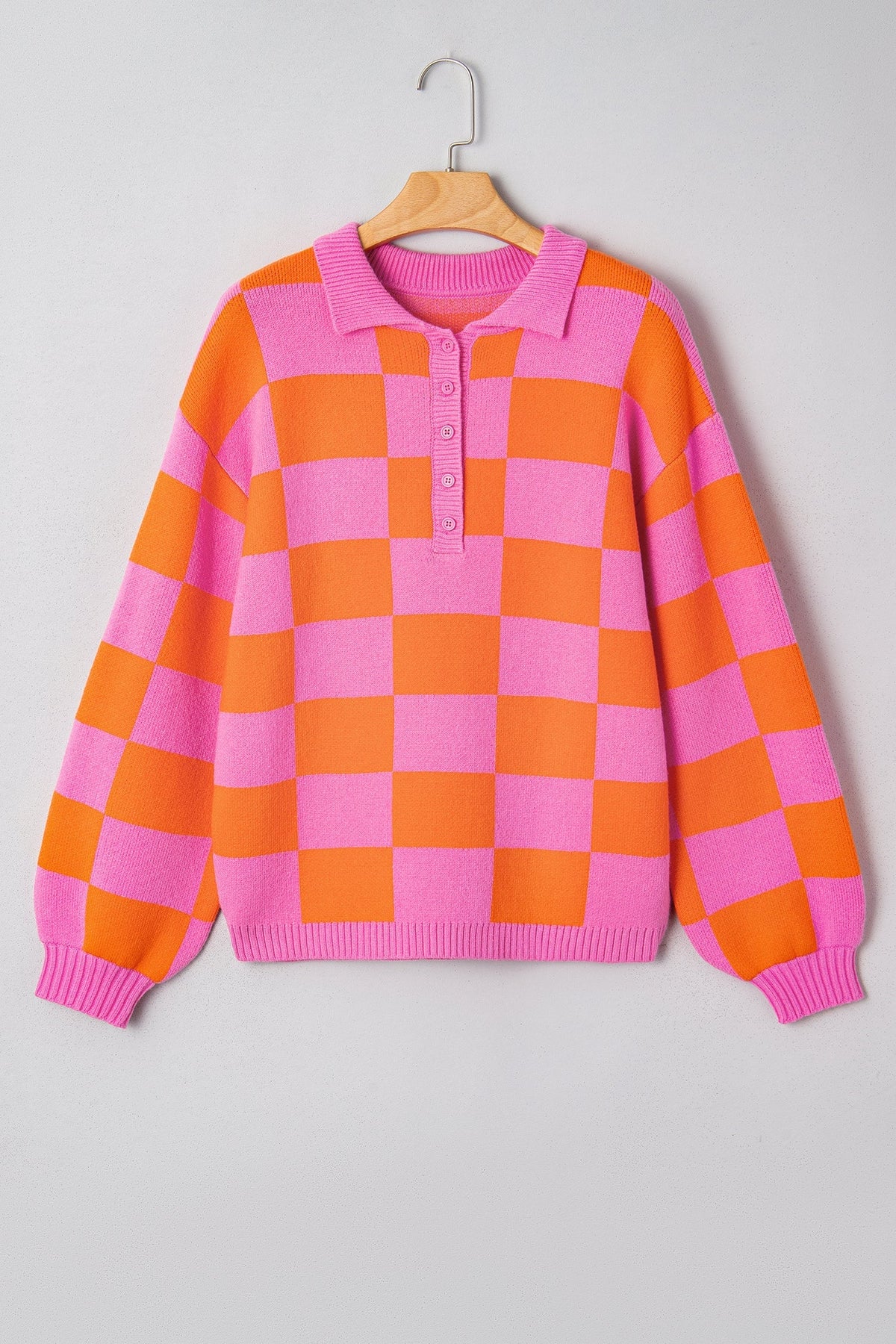 Threaded Pear Meredith Polo Collar Baggy Sweater