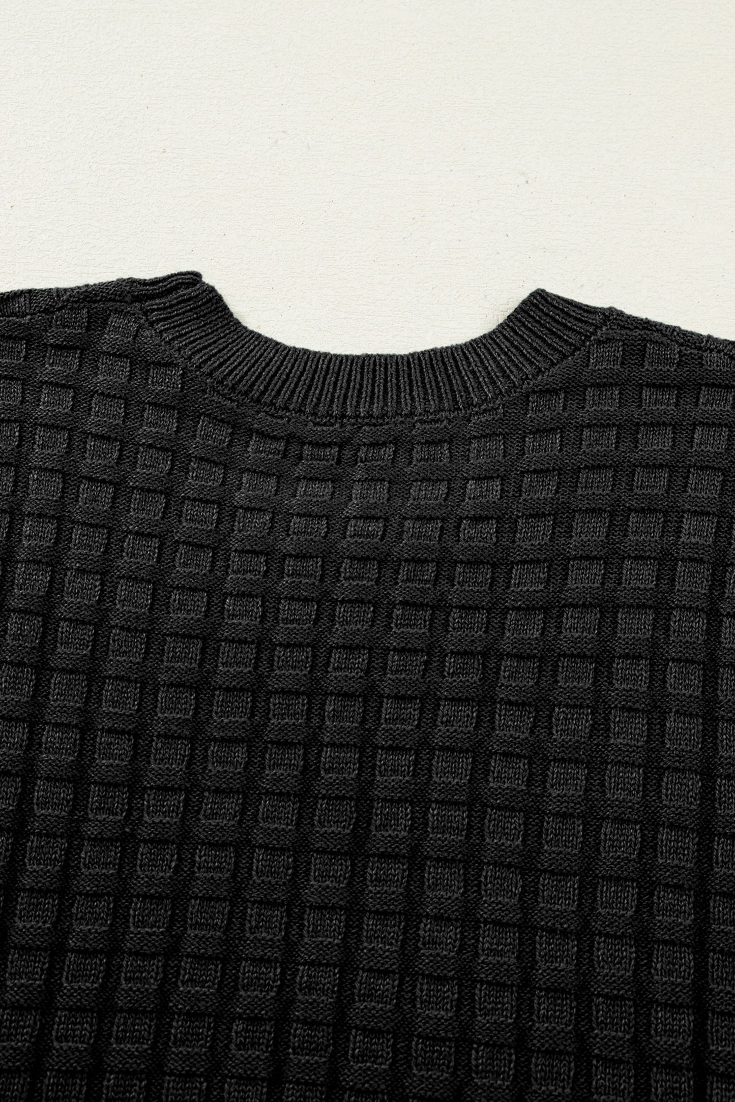 Threaded Pear Marina Textured Short Sleeve Sweater