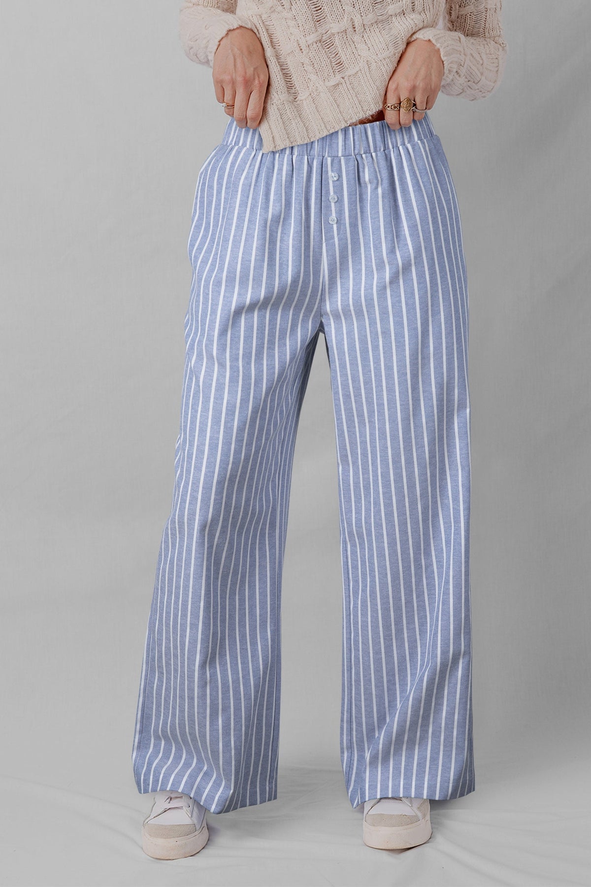 Threaded Pear Lara Detail Loose Casual Pants