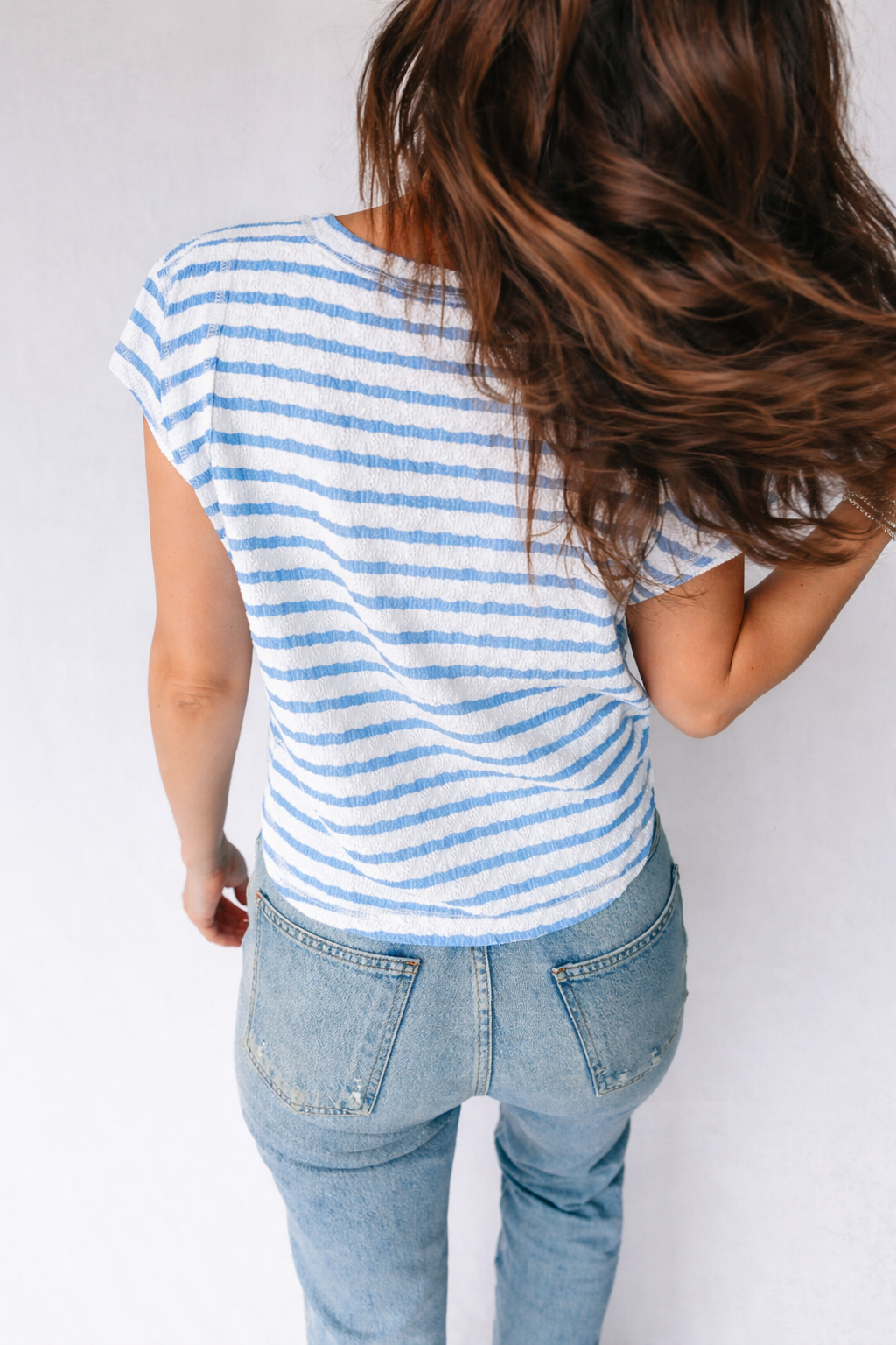 Threaded Pear Maddie Sleeve Patchwork T Shirt