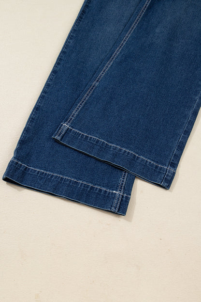 Threaded Pear Daria Detail Loose Cuffed Jeans