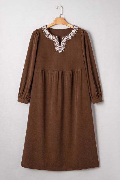 Threaded Pear Hallie High Waist Midi PLUS Dress