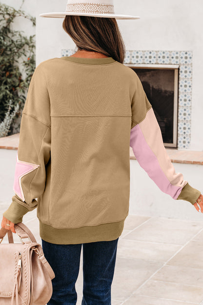 Threaded Pear Bern Hem Drop Shoulder Sweatshirt