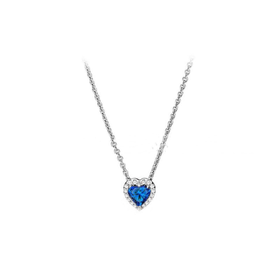 Ocean Blue Heart-Shaped Zircon Ring | S925 Sterling Silver Romantic Ring | High-Sense Minimalist Heart Jewelry | Luxury-Label Radiant Blue Gemstone Ring | 2026 High-Fashion Statuesque Women’s Fine Jewelry