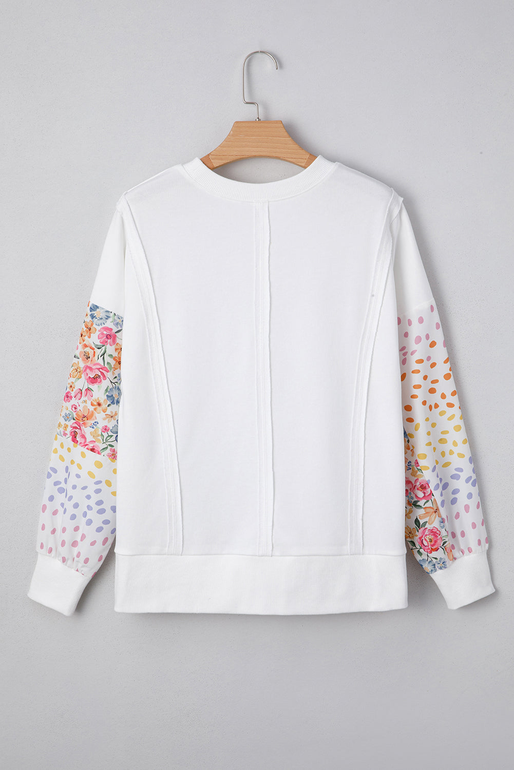 Threaded Pear Raelynn Floral Patchwork Casual Sweatshirt