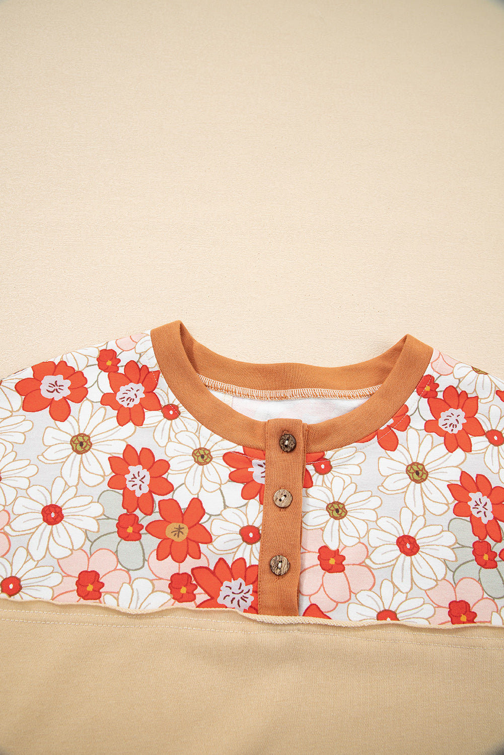 Threaded Pear Azari Plaid Patchwork Casual Top