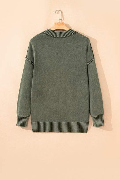 Threaded Pear Alma Drop Shoulder Loose Sweater