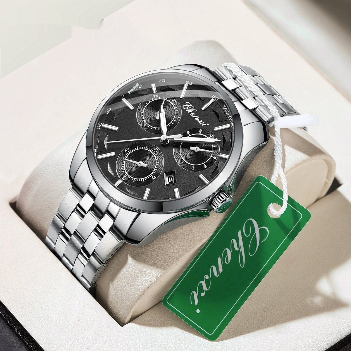 Men’s Luxury Business Watch with Luminous Hands | High-Sense Executive Wristwatch | Trendy Minimalist Quartz Business Watch | Waterproof Professional Men’s Timepiece | 2026 High-Fashion Stainless Steel Watch