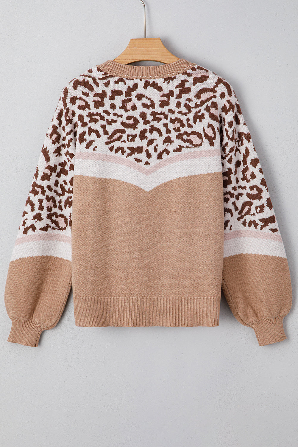 Threaded Pear Eliana Block Knit Baggy Sweater