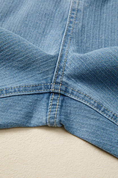 Threaded Pear Adelyn Textured Wide Leg PLUS Jeans