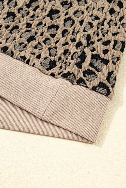 Threaded Pear Amaya Textured Ribbed Trim Long Sleeve PLUS Top