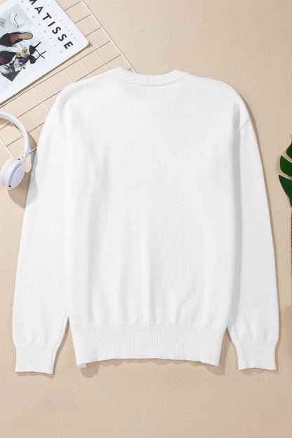 Threaded Pear Thankful Embroidered Sweater