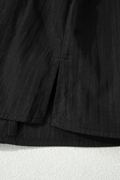 Threaded Pear Amani Short Sleeve Textured Blouse