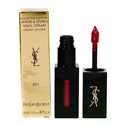 Yves Saint Laurent Vernis A Levres Vinyl Cream Creamy Lip Stain 401 Rouge Vinyle