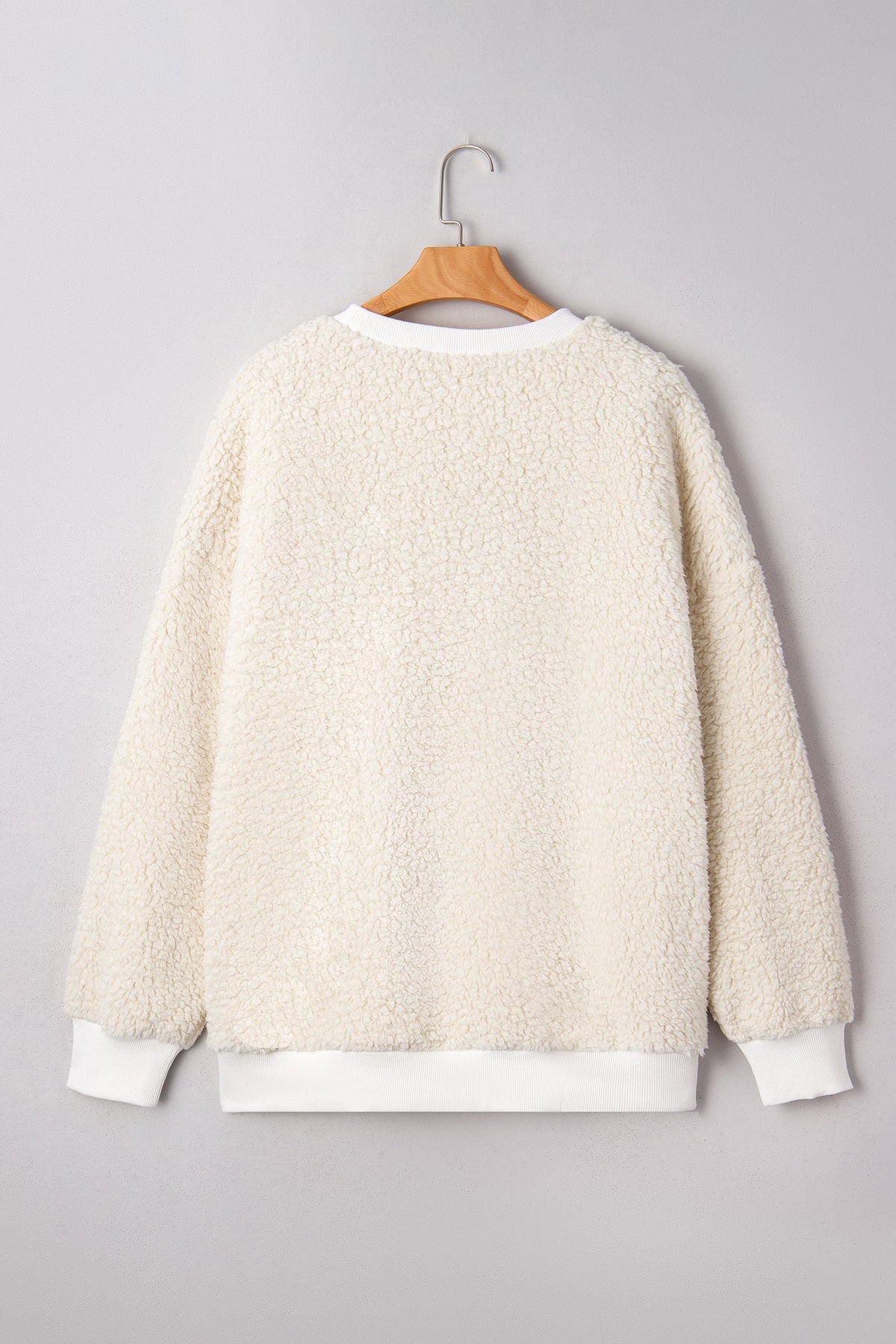 Threaded Pear Ensley Christmas Embroidered Sherpa Pullover