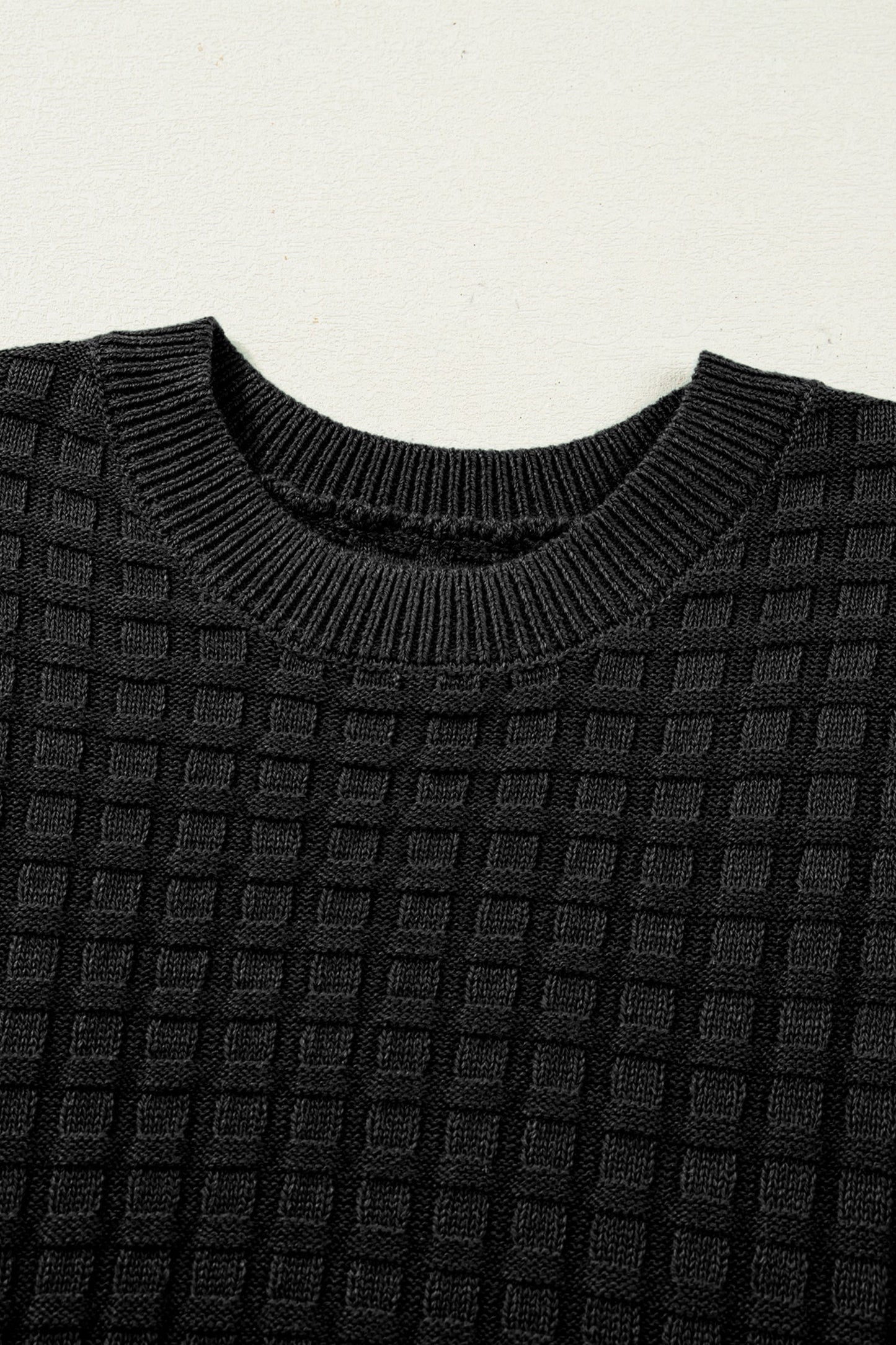 Threaded Pear Marina Textured Short Sleeve Sweater