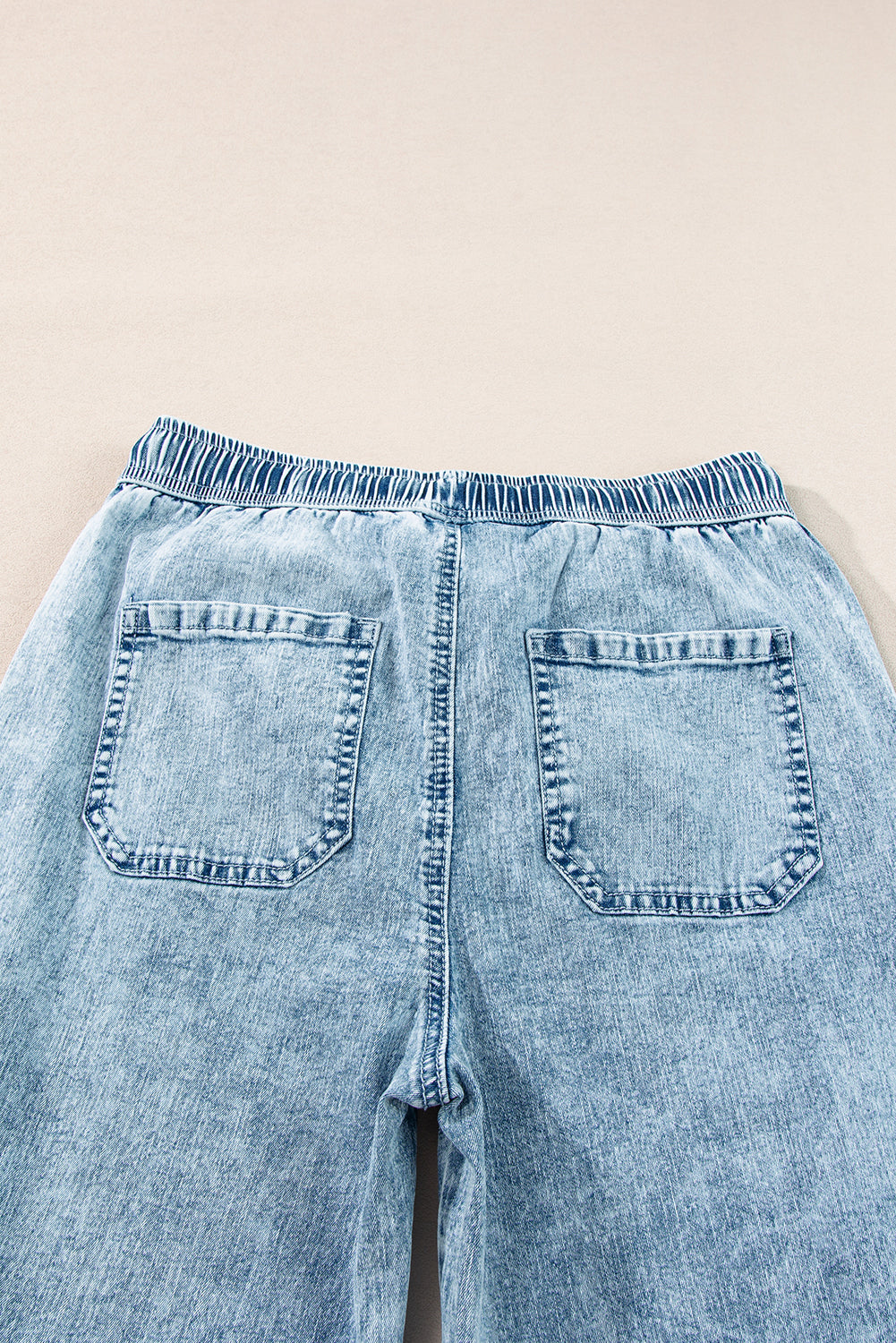 Threaded Pear Yamileth Waistband Loose Straight Pants