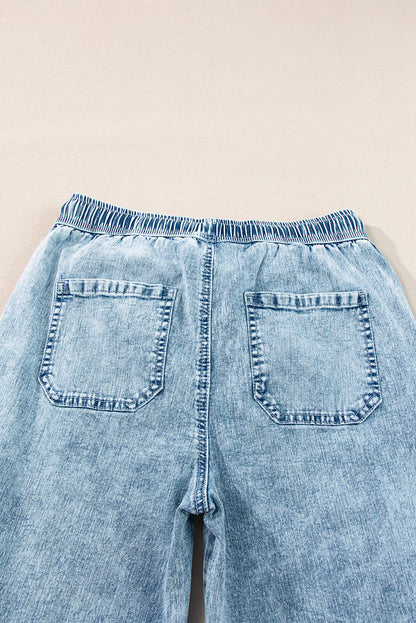 Threaded Pear Yamileth Waistband Loose Straight Pants