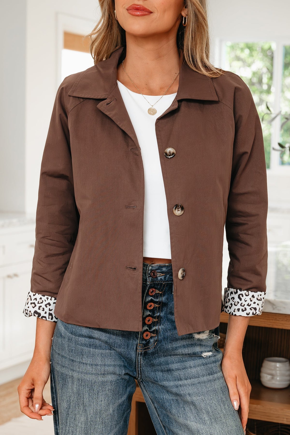 Threaded Pear Zaniyah Liner Patchwork Chic Jacket
