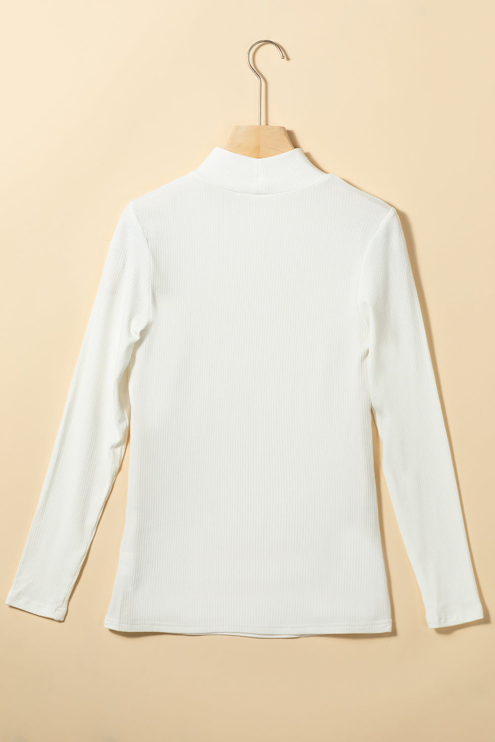 Threaded Pear Adelyn Ribbed Knit High Long Sleeve Top
