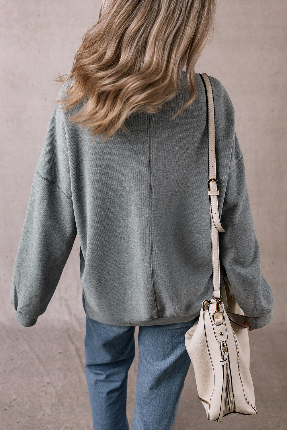 Threaded Pear Rorivina Drop Shoulder Oversized Sweatshirt
