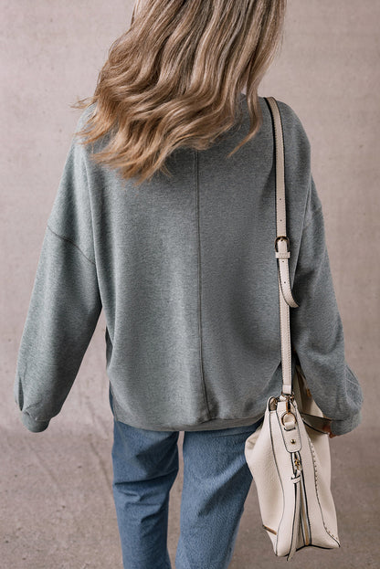 Threaded Pear Rorivina Drop Shoulder Oversized Sweatshirt