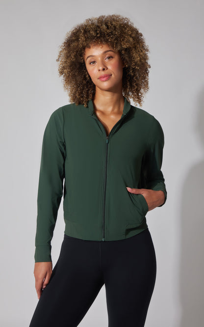 90 Degree by Reflex Warp Intown Full Zip Bomber Jacket